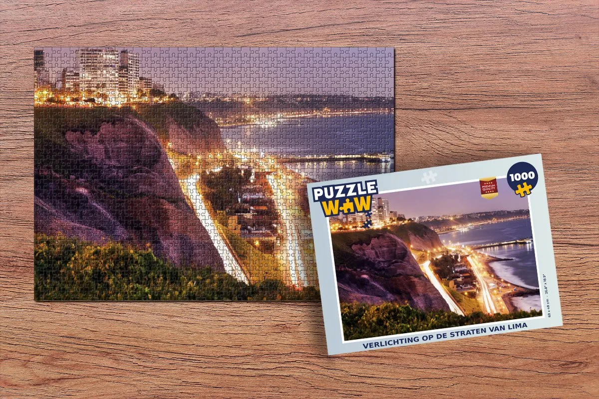 PuzzleWow Legpuzzel Lima 1000 Stuks - Multicolor