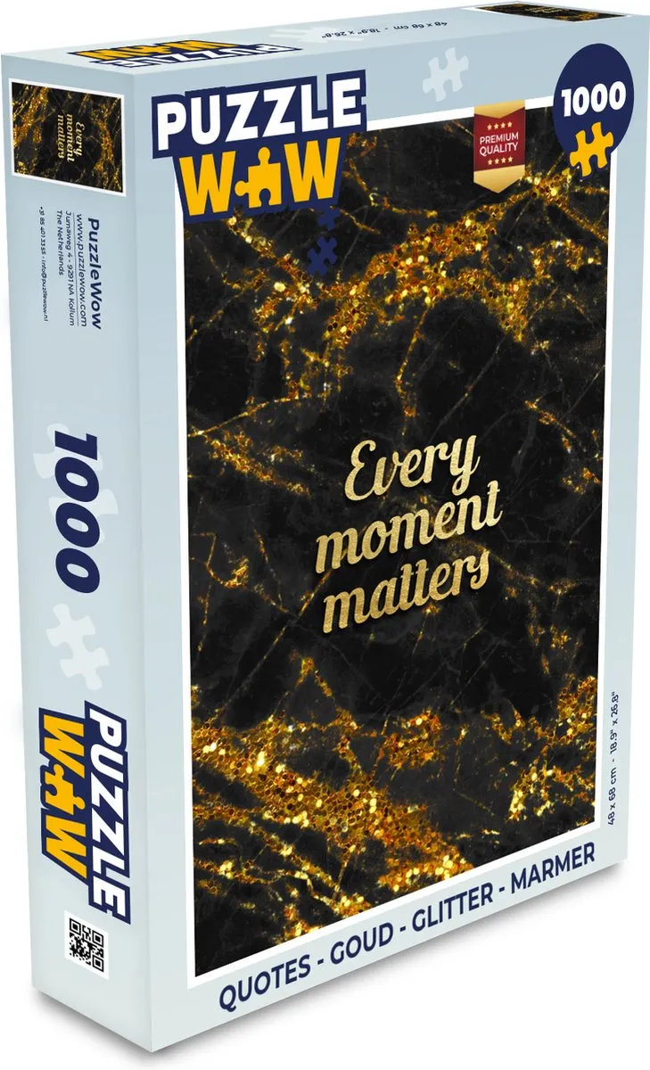 PuzzleWow Quotes Glitter Marmer Legpuzzel 1000 Stuks