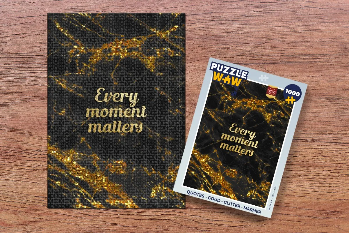 PuzzleWow Quotes Glitter Marmer Legpuzzel 1000 Stuks - Multicolor