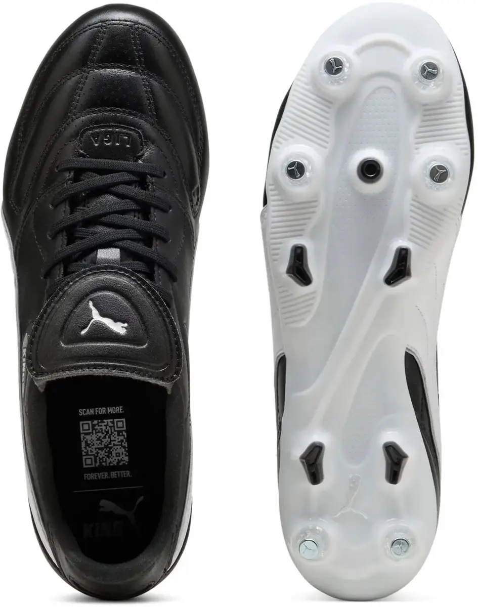 Puma King Liga SG Voetbalschoenen - Zwart/wit/zilver - afbeelding 4 van 6