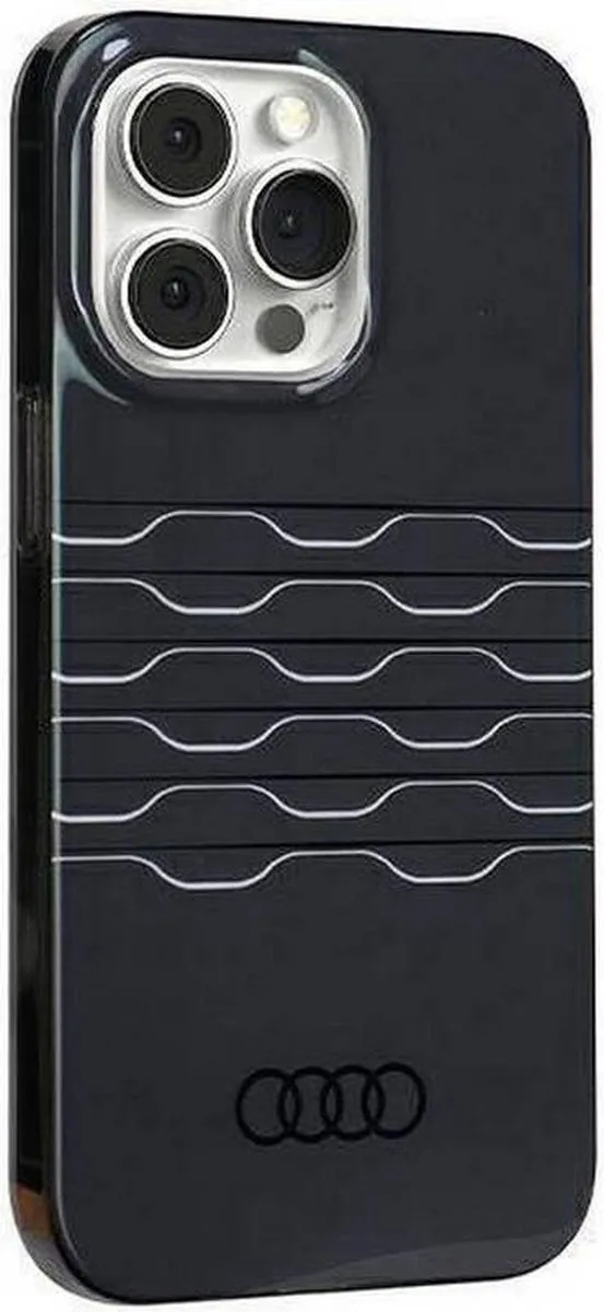 Audi IML Grille Pattern Back Case - iPhone 13 Pro Max - Zwart - afbeelding 3 van 6