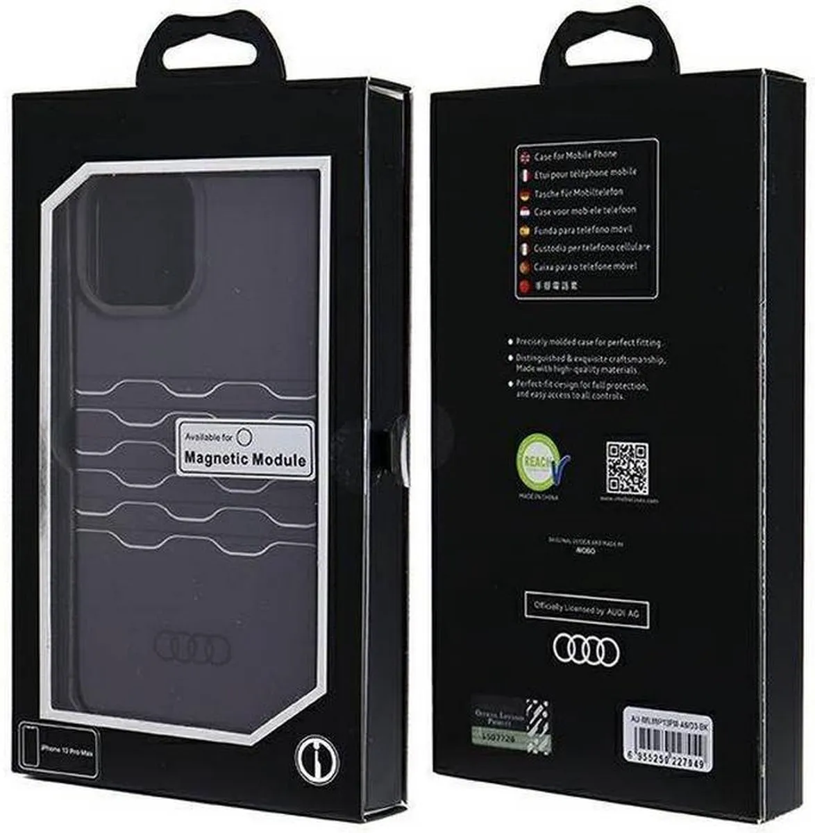 Audi IML Grille Pattern Back Case - iPhone 13 Pro Max - Zwart - afbeelding 4 van 6