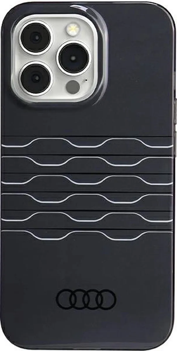 Audi IML Grille Pattern Back Case - iPhone 13 Pro Max - Zwart - afbeelding 5 van 6