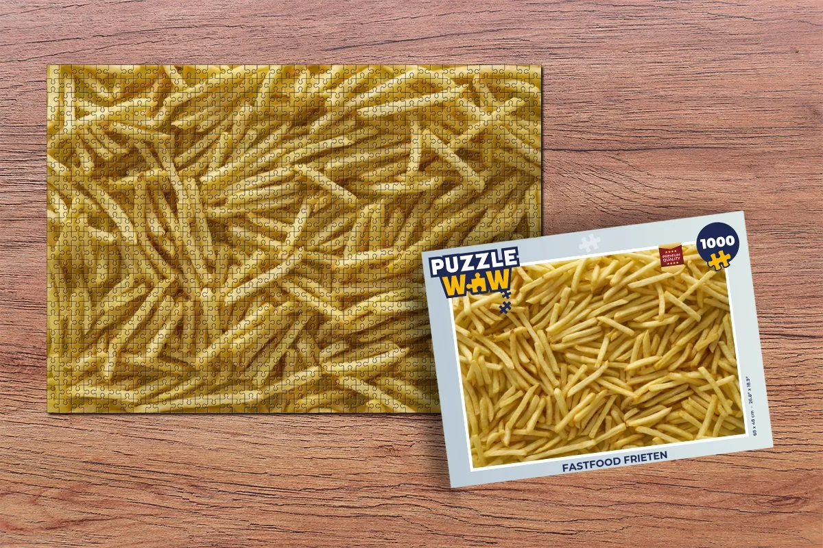 PuzzleWow Fastfood Frieten Legpuzzel 1000 Stuks - Multicolor