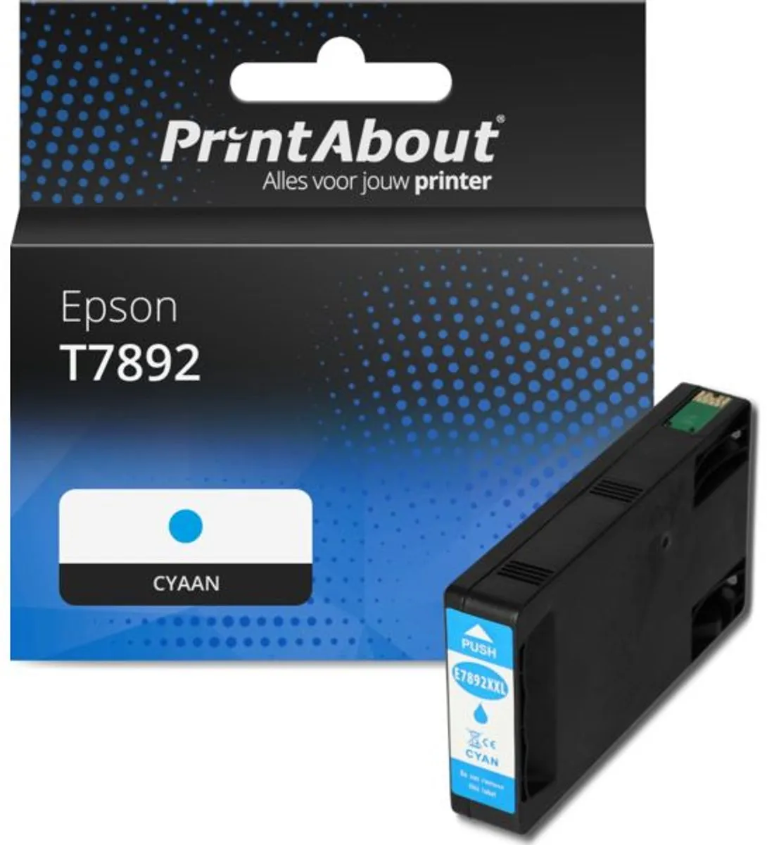 PrintAbout T7892 Inktcartridge Cyaan - 35ml - Epson