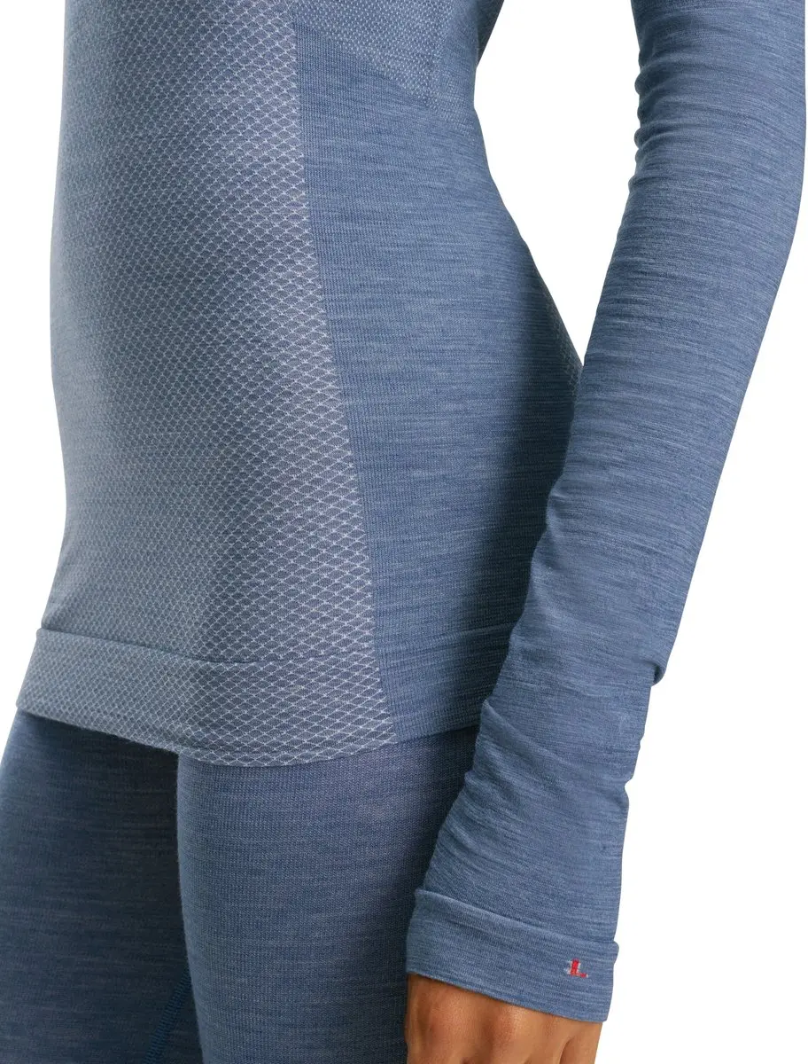 Falke Wool-Tech Light V-hals shirt dames - Blauw - afbeelding 6 van 6