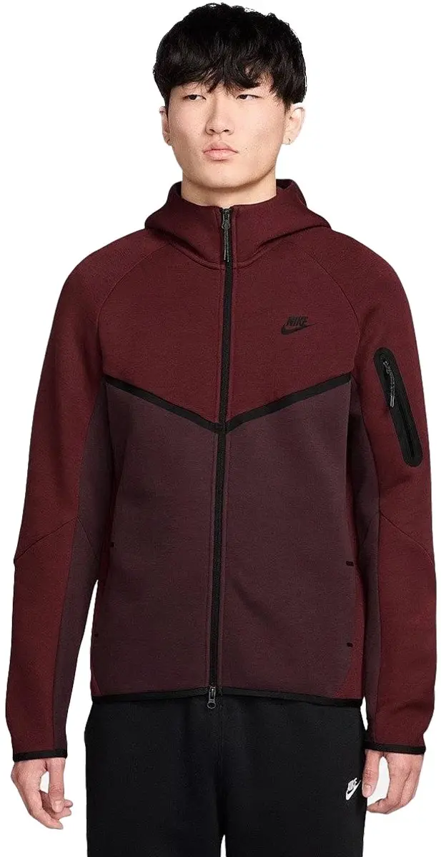 Nike Tech Fleece Hooded Jacket HV0949-619 - Rood - afbeelding 2 van 4