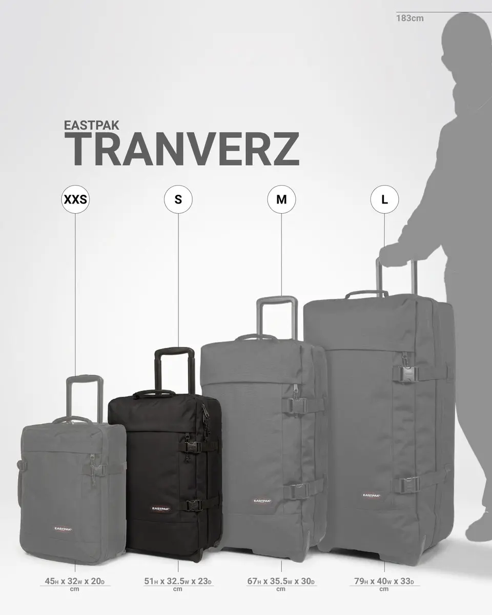 Eastpak Tranverz S Reiskoffer 42L - Black Denim - afbeelding 2 van 6