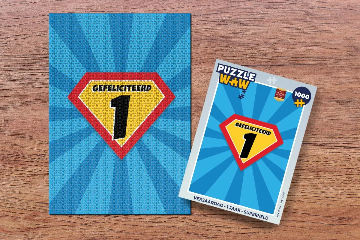 PuzzleWow Superheld Legpuzzel 1000 Stuks - Multicolor