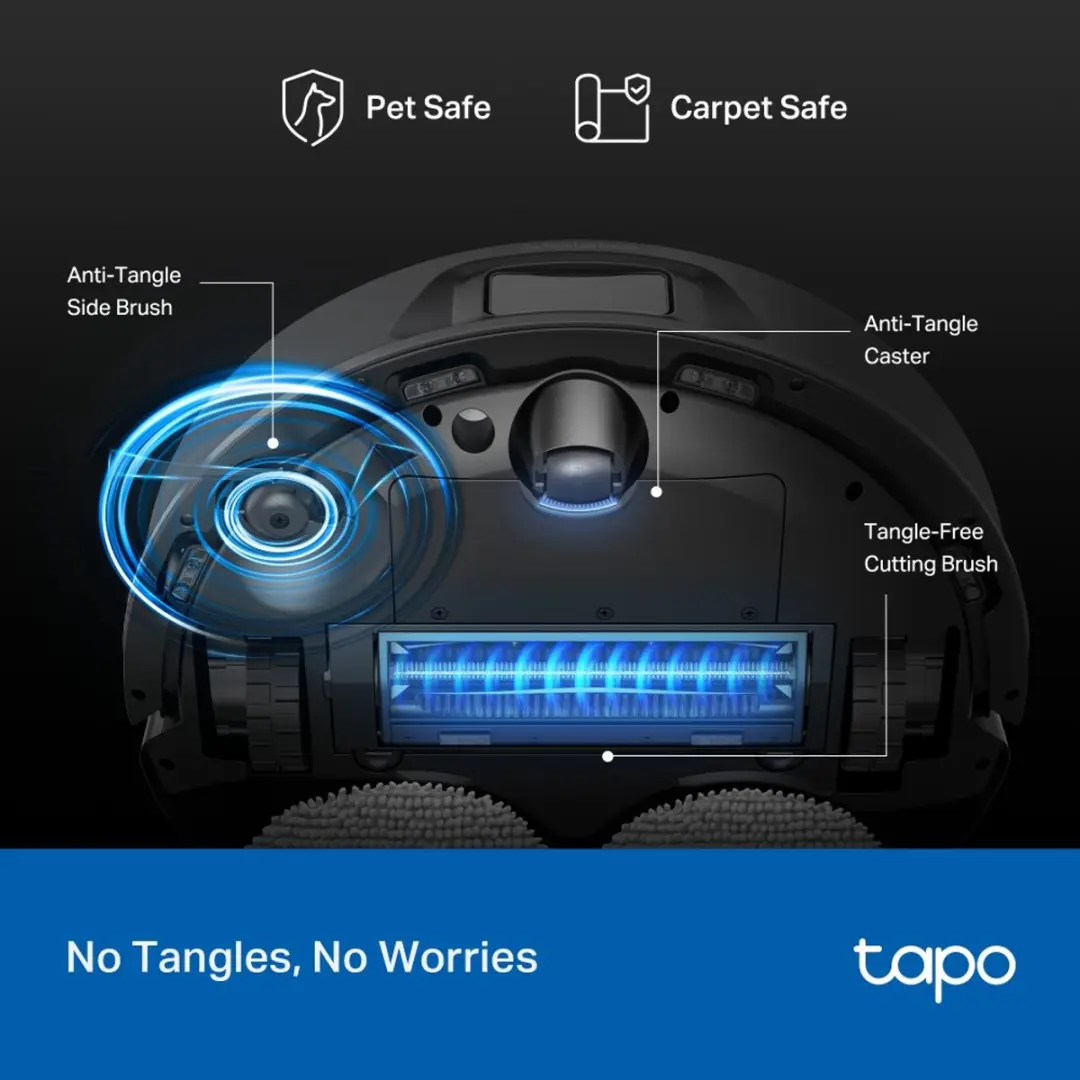 TP-Link Tapo RV50 Pro Omni Robotstofzuiger - 15000 Pa - Zwart - afbeelding 3 van 6