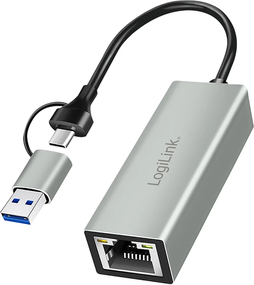LogiLink UA0238B USB-C naar Gigabit Ethernet Adapter