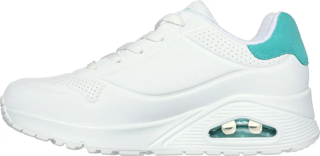 Skechers Uno Pop Back Sneakers - 39.5 - Wit/Mintgroen - afbeelding 4 van 4