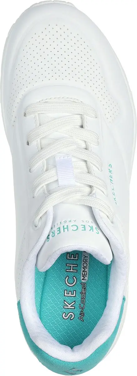 Skechers Uno Pop Back Sneakers - 39.5 - Wit/Mintgroen - afbeelding 2 van 4