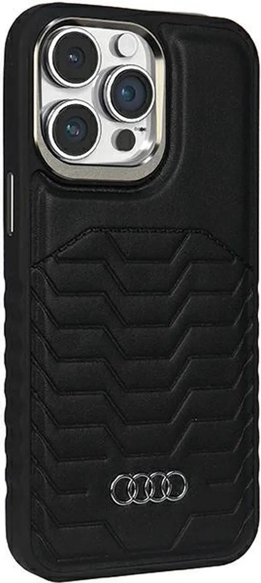 Audi Synthetisch Leren Hoesje iPhone 15 Pro - MagSafe - Zwart - afbeelding 3 van 6
