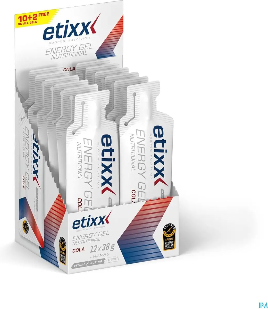 Etixx Nutritional Energy Gel Cola 12x38g - afbeelding 5 van 5
