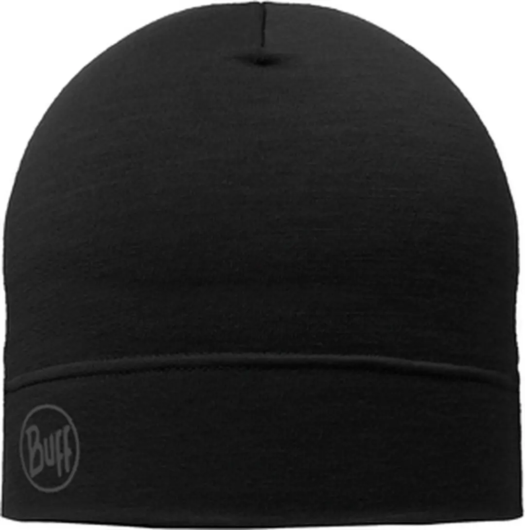 Buff Merino Lightweight Beanie SOLID BLACK
