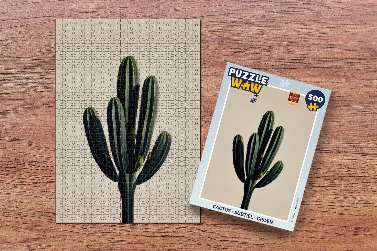 PuzzleWow Cactus Legpuzzel 500 Stuks - Groen