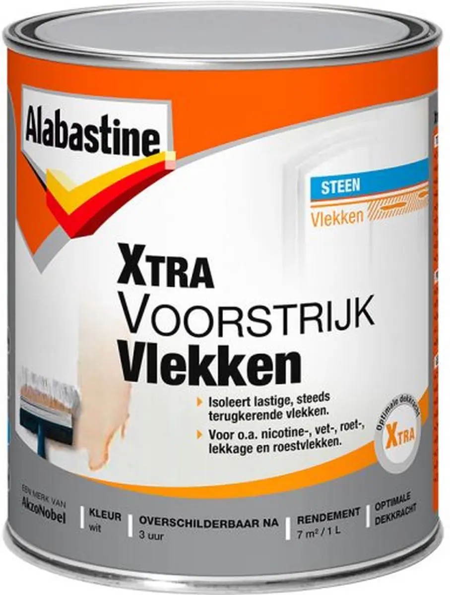 Alabastine Xtra Voorstrijk Vlekken 2,5L - Wit - afbeelding 3 van 3