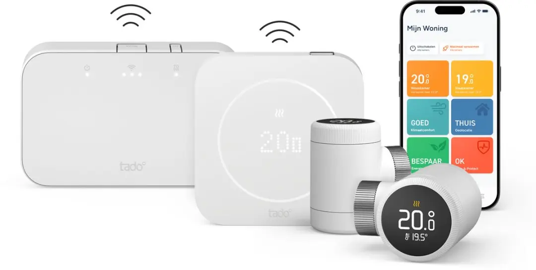 Tado Draadloze Slimme Thermostaat X 2e Gen Multi-Room Starterskit - 2 Radiatorknoppen