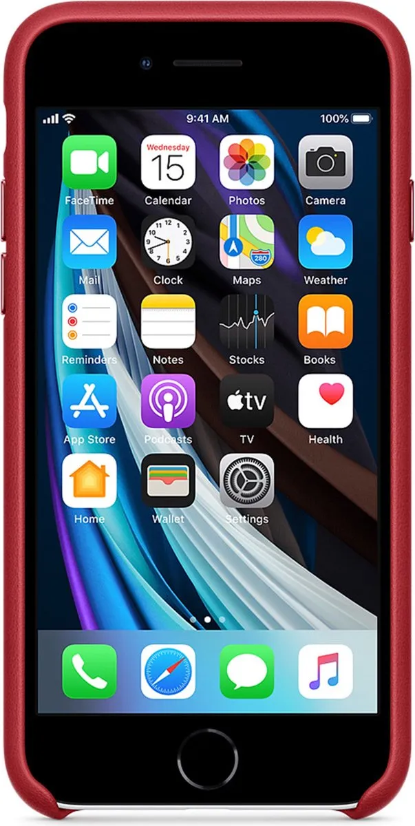 Apple Leren Hoesje iPhone SE (2020) - Rood - MPN 190199610491