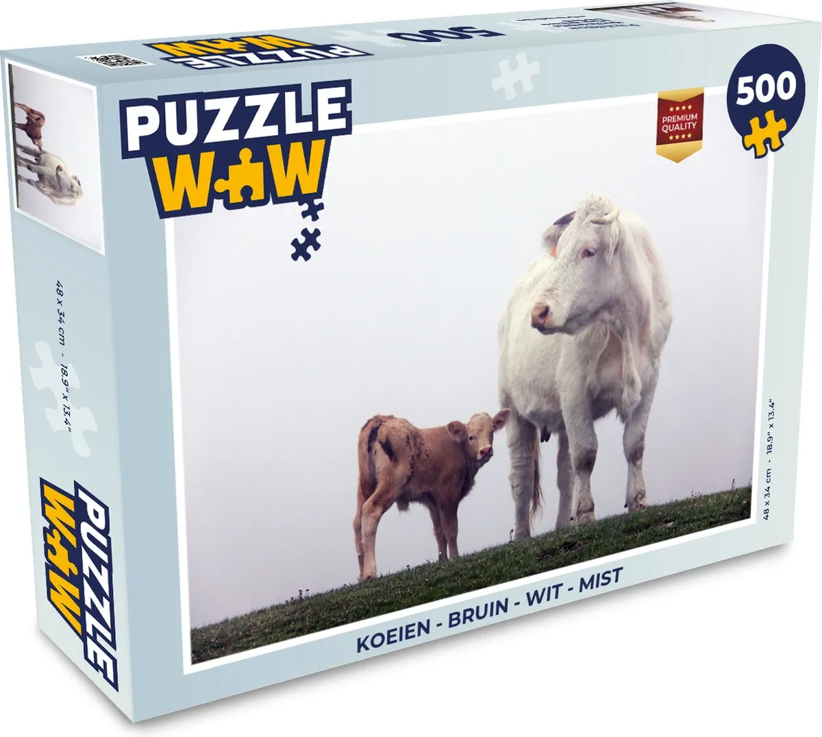 PuzzleWow Koeien Legpuzzel 500 Stuks