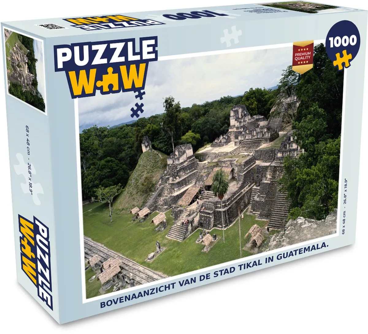 PuzzleWow Tikal Legpuzzel 1000 Stuks - Multicolor