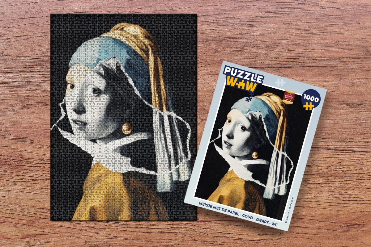 PuzzleWow Meisje met de Parel Legpuzzel 1000 Stuks - Multicolor