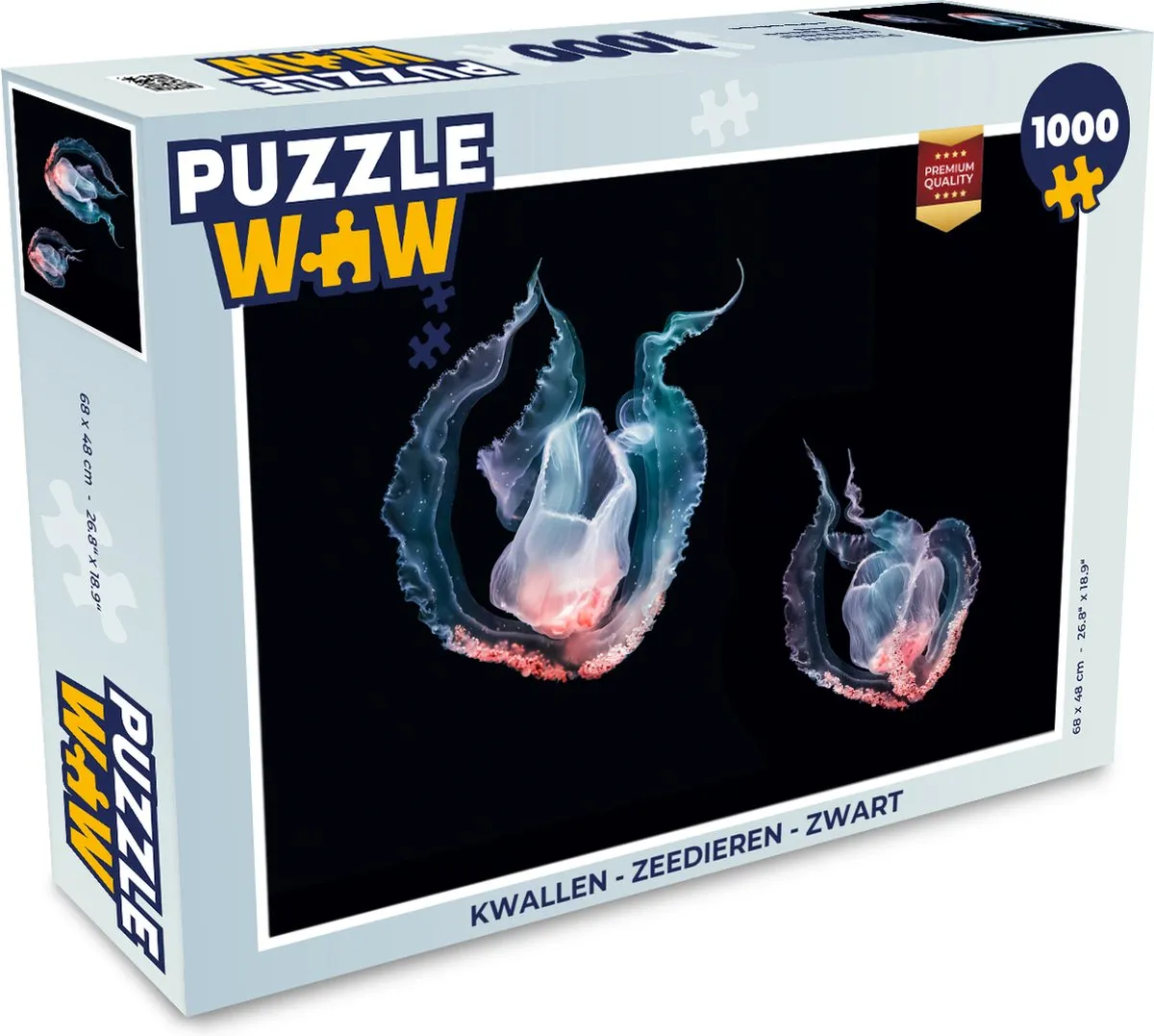 PuzzleWow Kwallen Legpuzzel 1000 Stuks