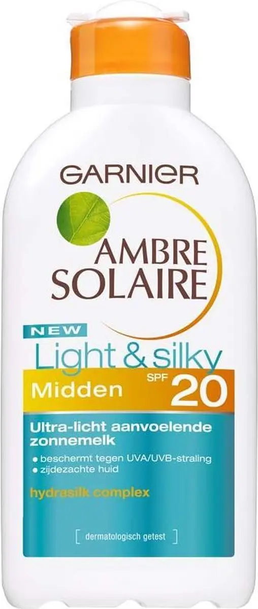 Garnier Ambre Solaire Zonnebrand Light & Silky Milk Factor(spf) 20