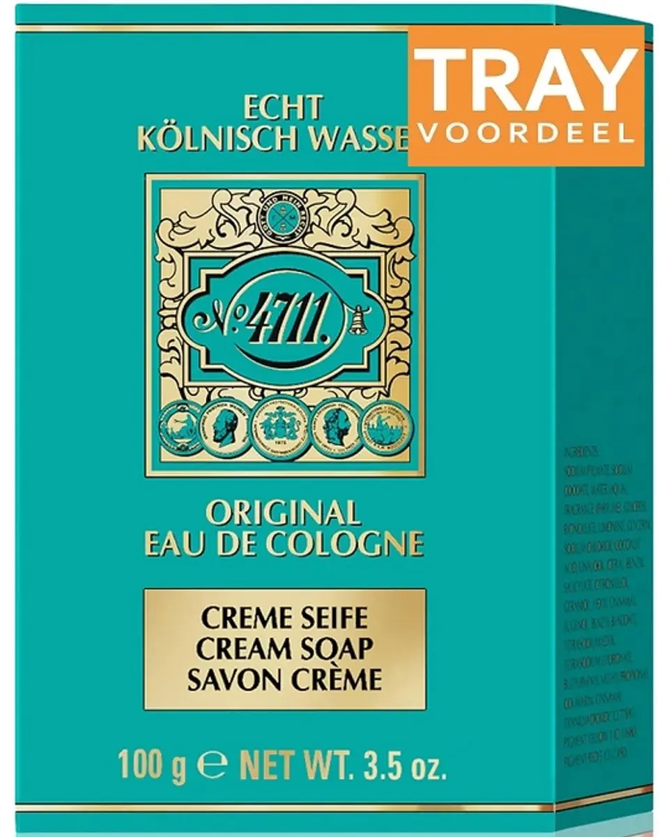 4711 ORIGINAL EAU DE COLOGNE CLASSIC CREAM SOAP ZEEP 6 X 100 GRAM