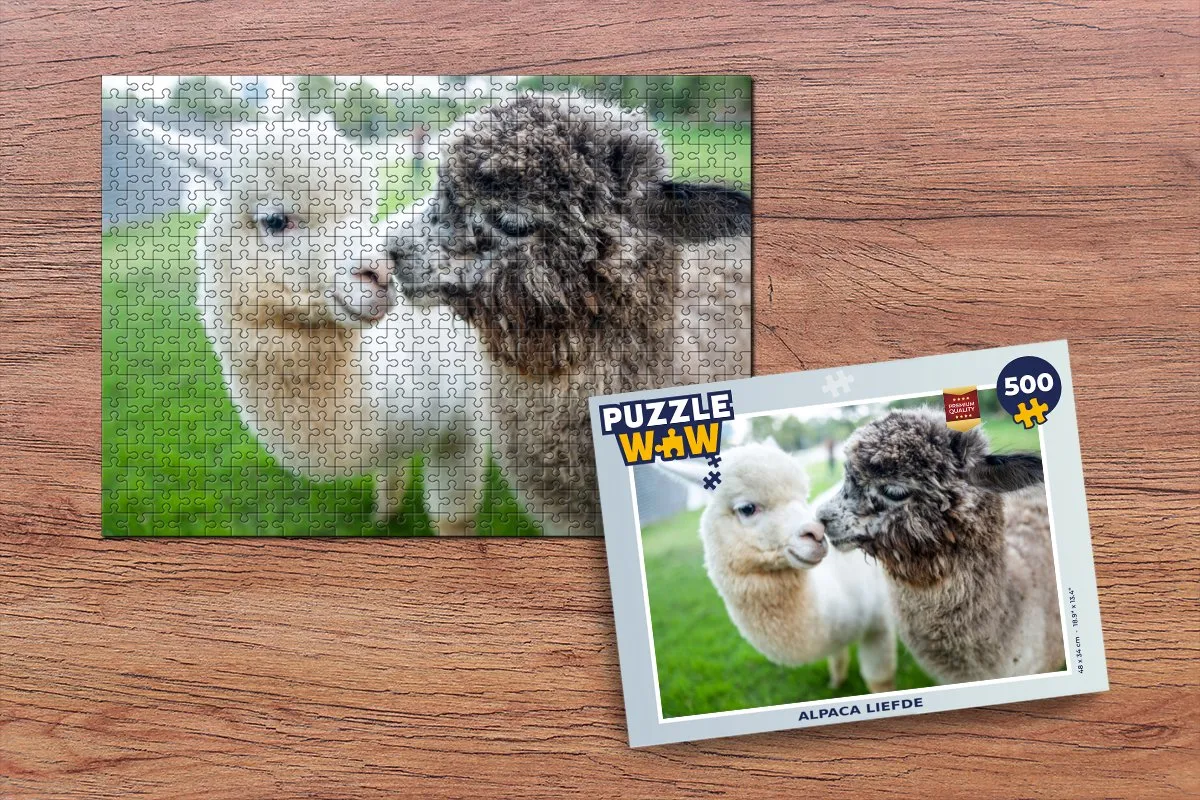 PuzzleWow Alpaca's Legpuzzel 500 Stuks - Multicolor
