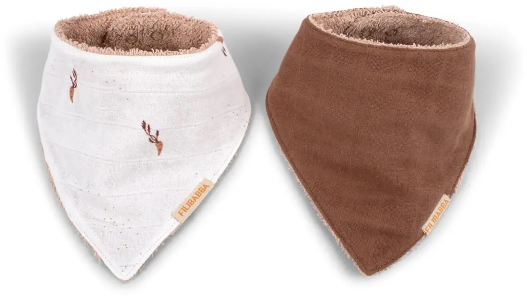 OYOY Filibabba Bandana Slabbetje 2-pack - Trekker - afbeelding 3 van 6