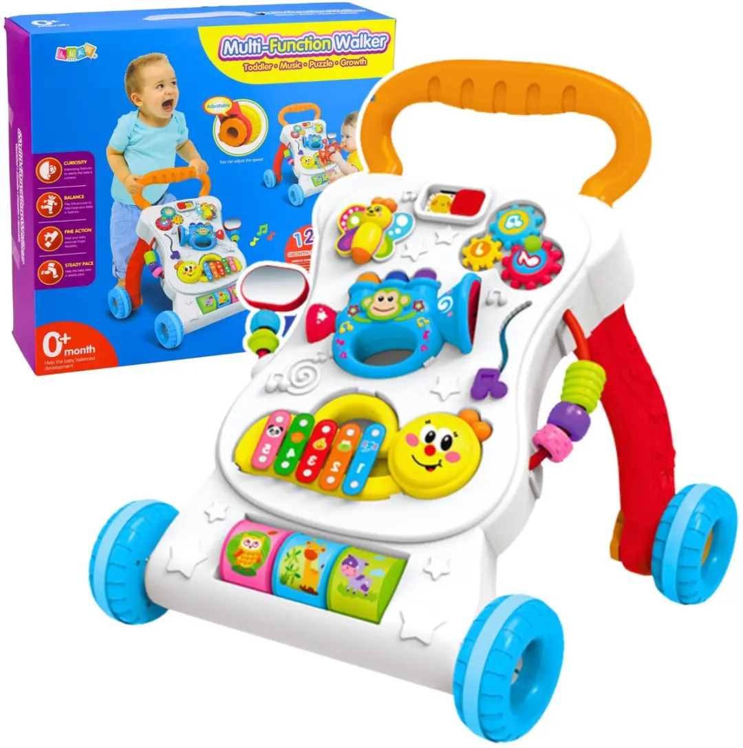 Pusher Walker Educatief interactief muzikaal paneel 3in1 geluiden