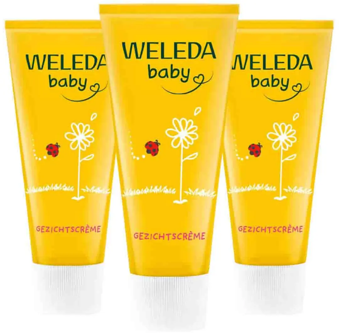 Weleda Baby Calendula Gezichtscrème 3x50ml - afbeelding 5 van 5