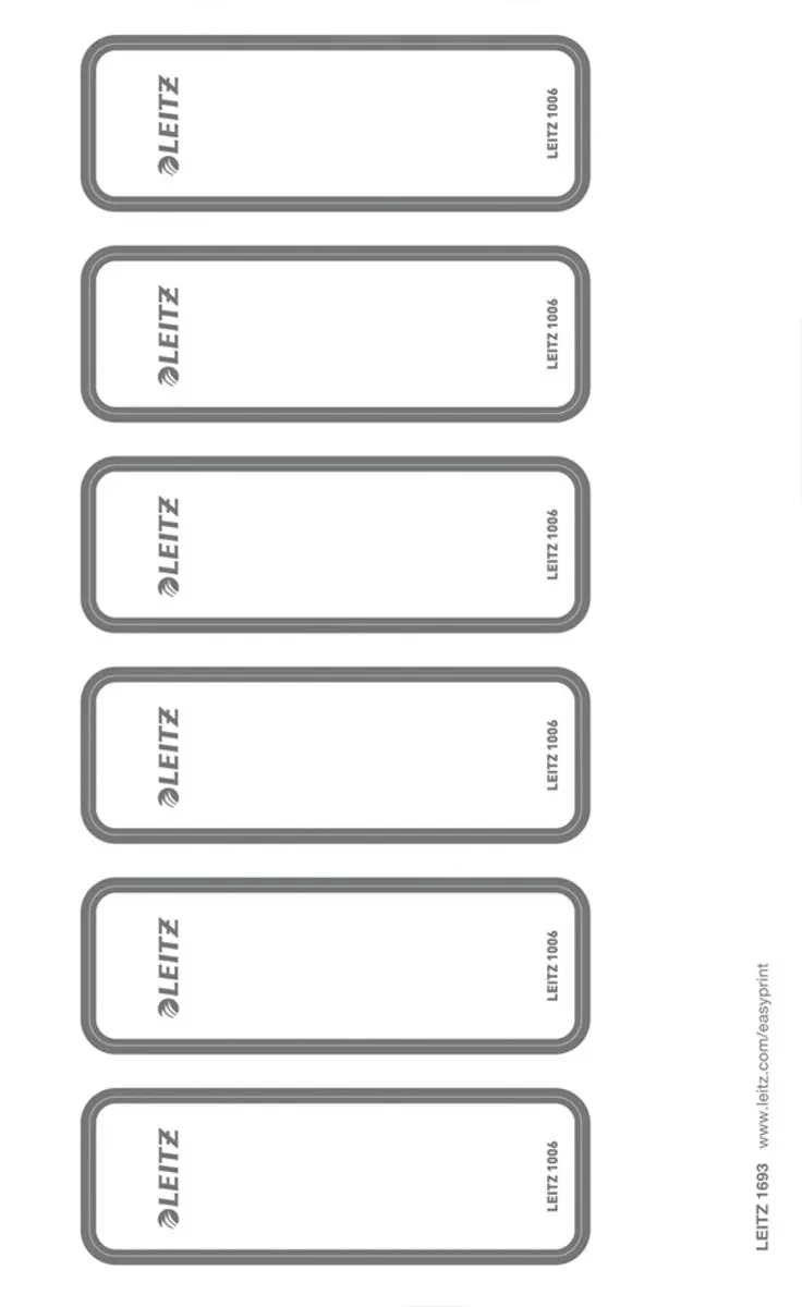 Leitz Rugetiketten 46x111mm - 10 Stuks - Grijs - afbeelding 2 van 5