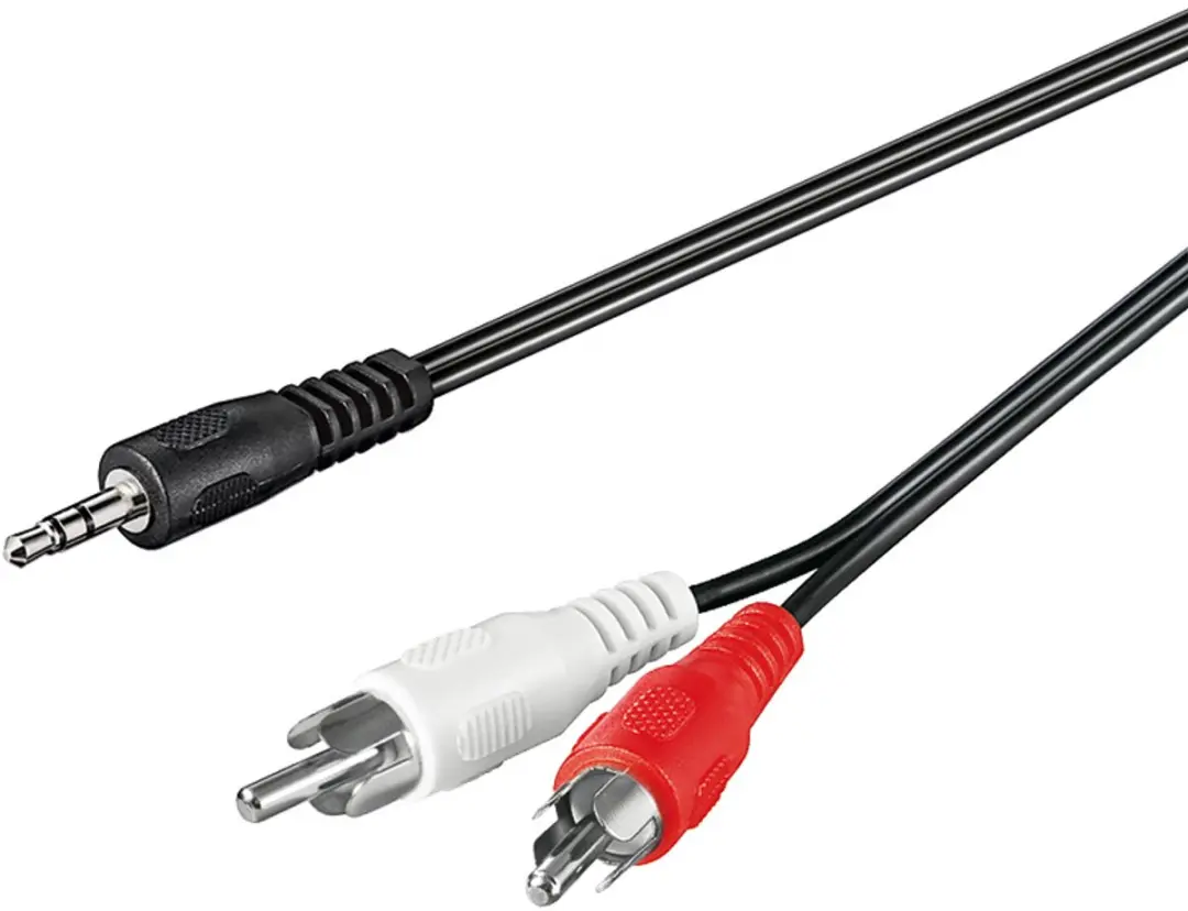 Goobay 51648 Audio-adapterkabel 3,5mm Jack naar Cinch - 1m - Zwart - afbeelding 6 van 6