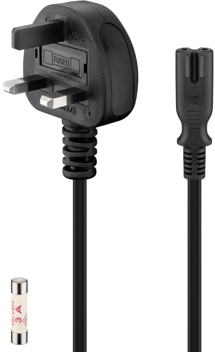 Goobay UK-netaansluitkabel 1,8m