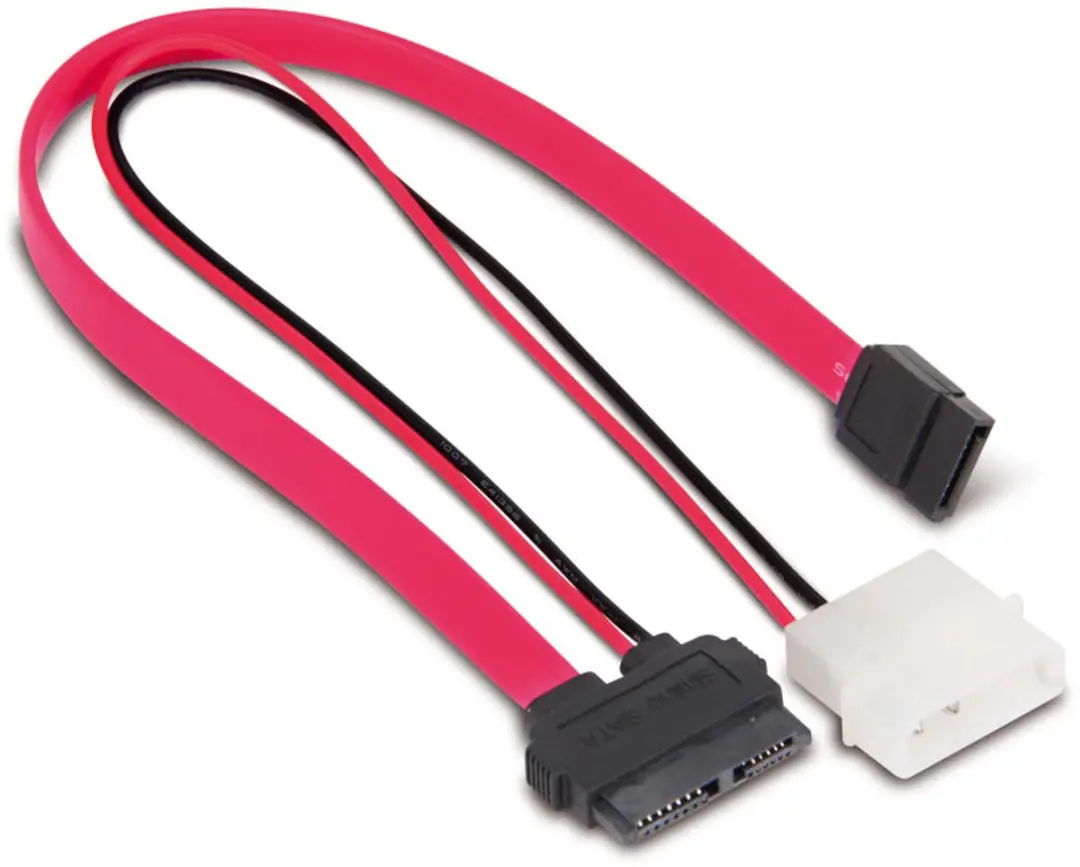 Goobay SATA Kabel 30cm - SATA Slimline naar L-type - afbeelding 2 van 2