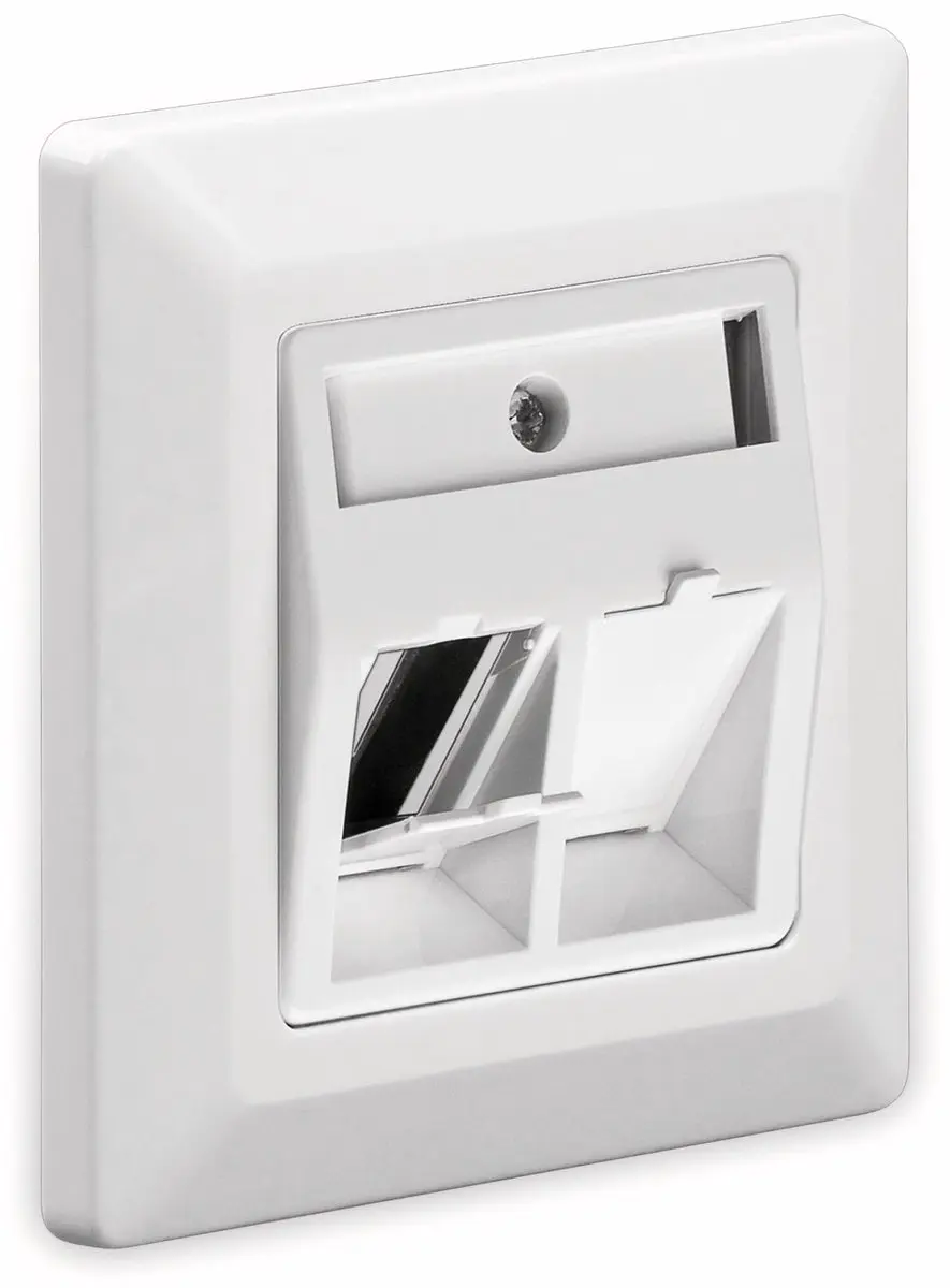 Goobay Keystone Netwerkaansluiting 2x RJ45 - Wit - afbeelding 4 van 4