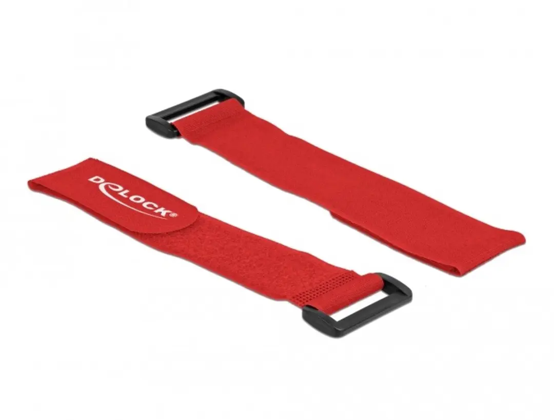 Delock Klittenband Kabelbinders 280x38mm Rood - 3 Stuks - afbeelding 3 van 3