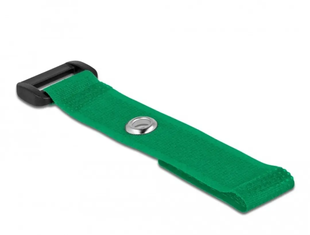 Delock Klittenband Kabelbinders 150x20mm - Groen - 5 Stuks - afbeelding 2 van 4