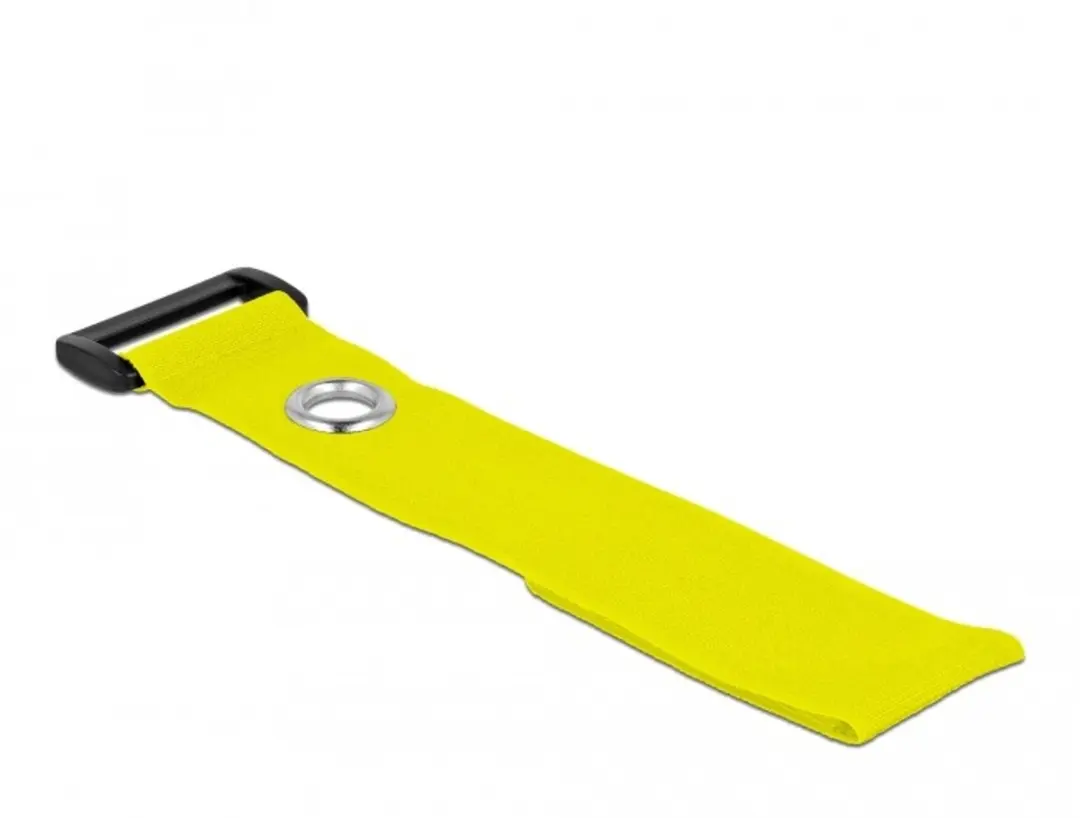 Delock Klittenband Kabelbinders 280x38mm - Geel - 3 Stuks - afbeelding 2 van 4