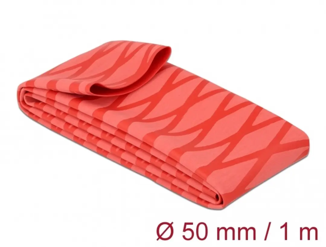 Delock Krimpkous X-patroon 1m x 50mm Rood