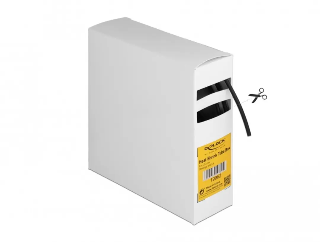 Delock 19962 Krimpkous - Zwart 2.4mm - afbeelding 2 van 2