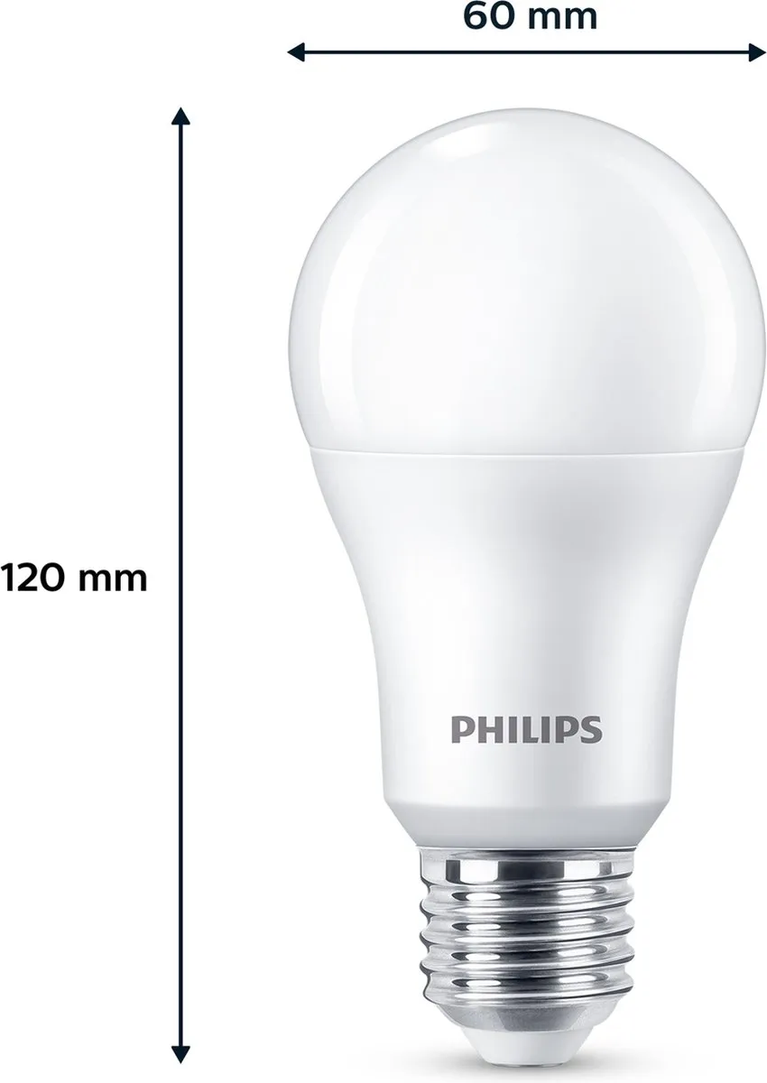 Philips LED Lamp Mat 13W E27 Koelwit - 2 Stuks