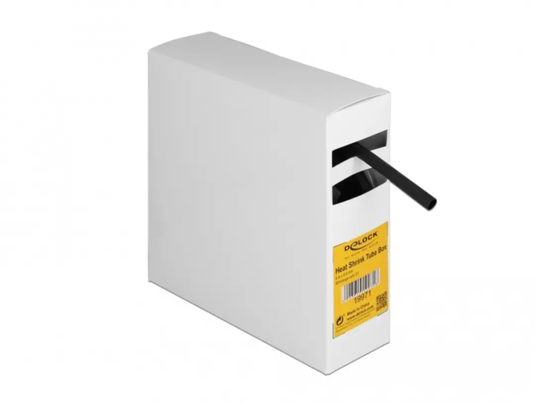 Delock Krimpkousdoos 5m x 6,4mm Zwart