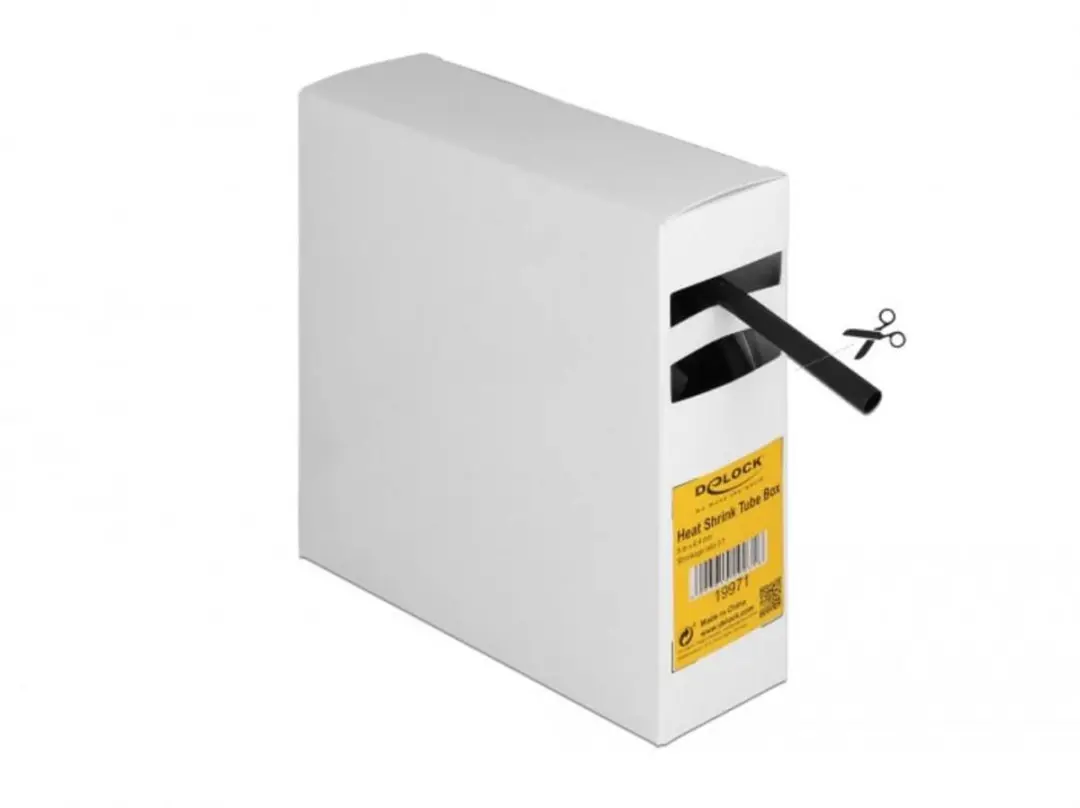 Delock Krimpkousdoos 5m x 6,4mm Zwart - afbeelding 2 van 2