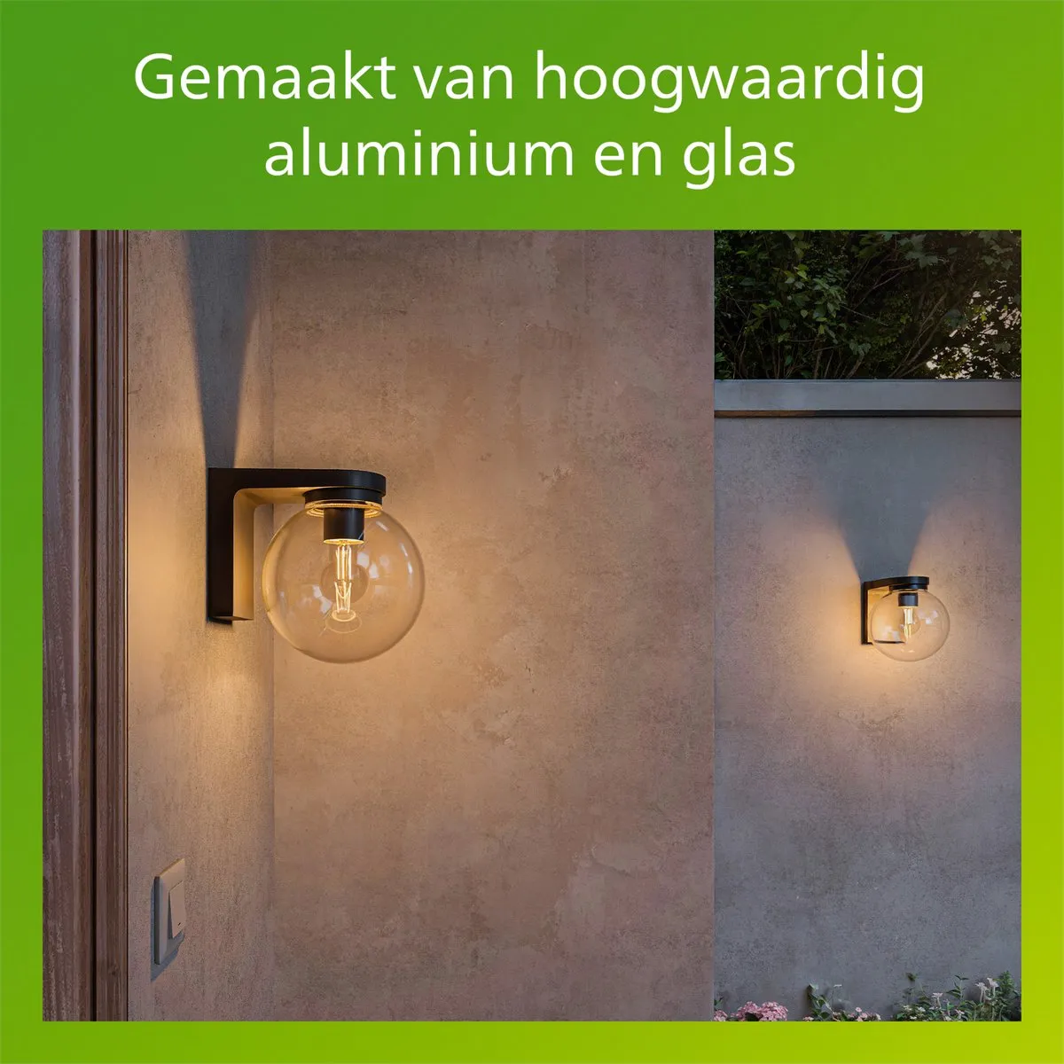 Philips Ulio Wandlamp E27 IP44 - Zwart