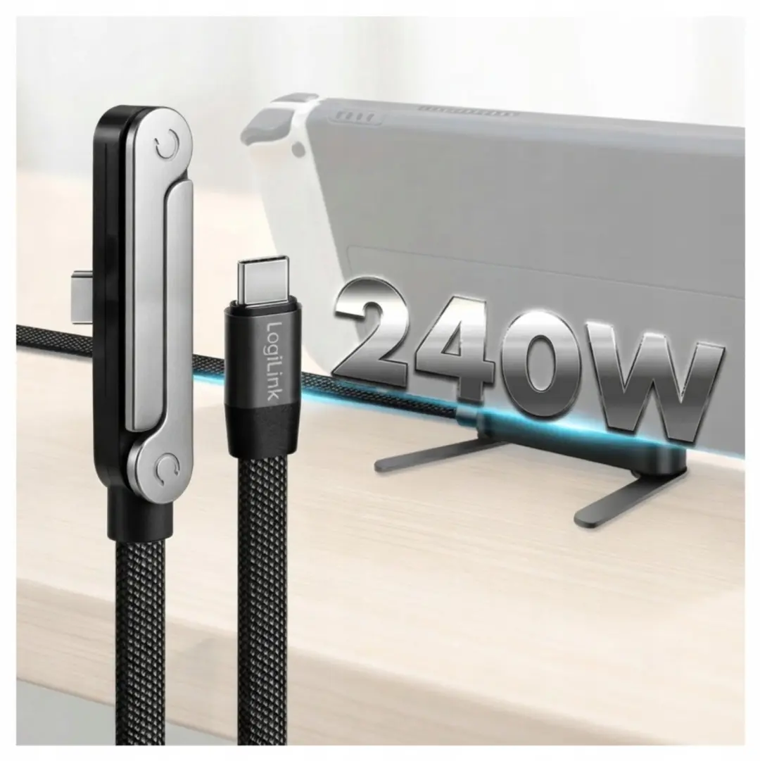 LogiLink CU0450 USB-C Kabel 240W PD 3.1 - 1.5m - Zwart - afbeelding 6 van 6