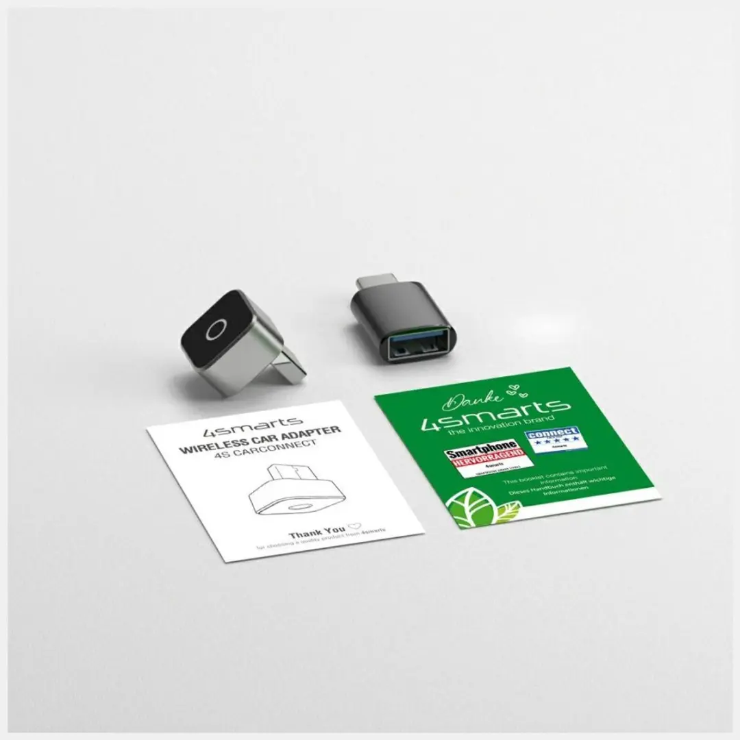 4Smarts Autoadapter CarPlay Android Auto Bluetooth - Zwart/Zilver - afbeelding 4 van 6